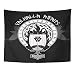 Emvency 60"x80" Indian Tapestry Mandala Hippie Wall hangings Blue Boat Warship of The Vikings Drakkar On Fire and Norse Runes Black Warrior Flag Home Decor Tapestries for Bedroom