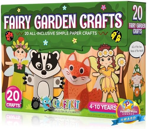 Craftikit® 20 Award-Winning Fairy Garden Crafts for Kids - 20 All...