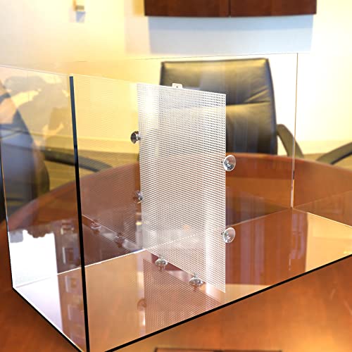 2 Pack Fish Tank Divider, Plastic Grid Cuttable Grid Plate Fish Separator with 12 Suction Cups DIY Designed Clear Easy to Bent 17 * 13in