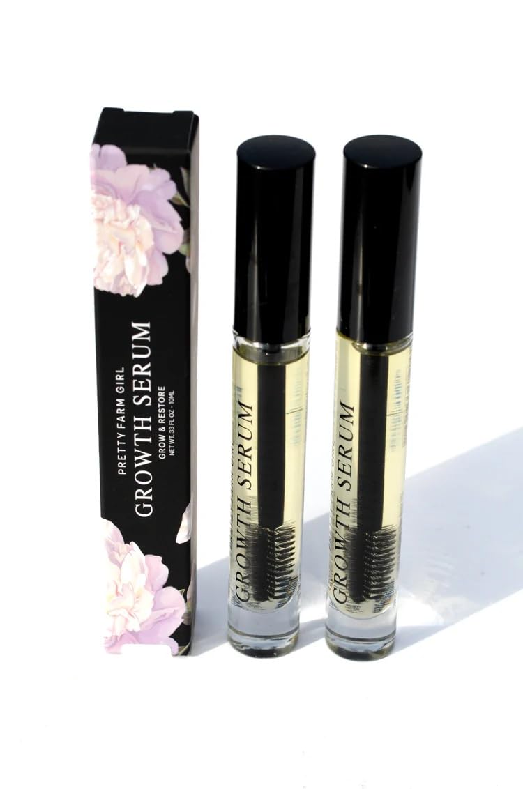 Pretty farm girl Eyelash + Eyebrow Growth Serum - Supports Lash Health & Length - Combination of Oils - For Lashes, Brows, and Roots of Hair - All Hair Types