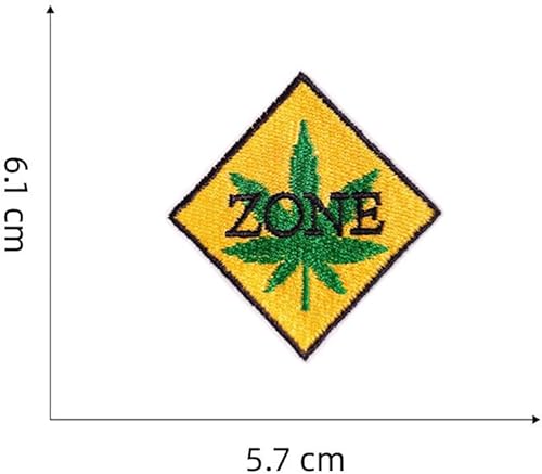 Miniatura 8 de Surtido de hojas de marihuana para planchar en parches de cannabis para coser en apliques bordados, 8 unidades