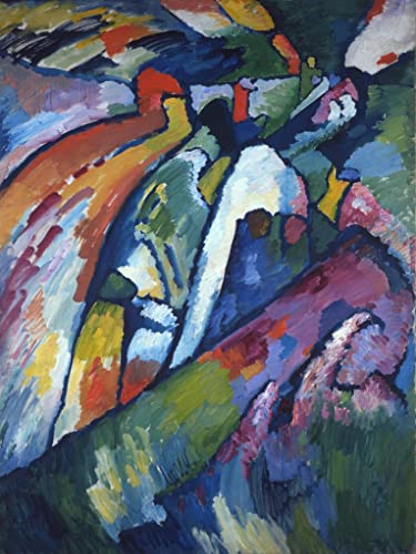 Cuadro sobre lienzo de Wassily Kandinsky 60x90cm, decoración moderna para pared de oficina