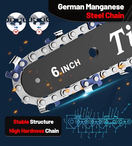 Image of Tietoc Mini Chainsaw 6 Inch Cordless, Portable Electric Chain Saw Small Handheld Battery Powered Super Saws, Gifts for Men Women, Birthday Gift for Dad Fathers Husband Him Her Mom Mothers Grandparent
