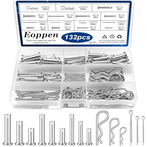 FL814 - FCCC MT Chassis Brake Pedal Clevis Pins - 2012-2019 Freightliner Custom Chassis MT55 & MT45 3 Eoppen 132Pcs Clevis Pin Cotter Pin Hair Pin Assortment Kit - 304 Stainless Steel 15 Sizes Cotter Pin & R Clips Pin Zinc-Plated Single Hole Flat Head Clevis Pins