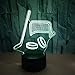 giyiohok Bâton de hockey sur glace lampe 3D contrôle 3D x de lumière LED veilleuse USB LED lampe pour enfants