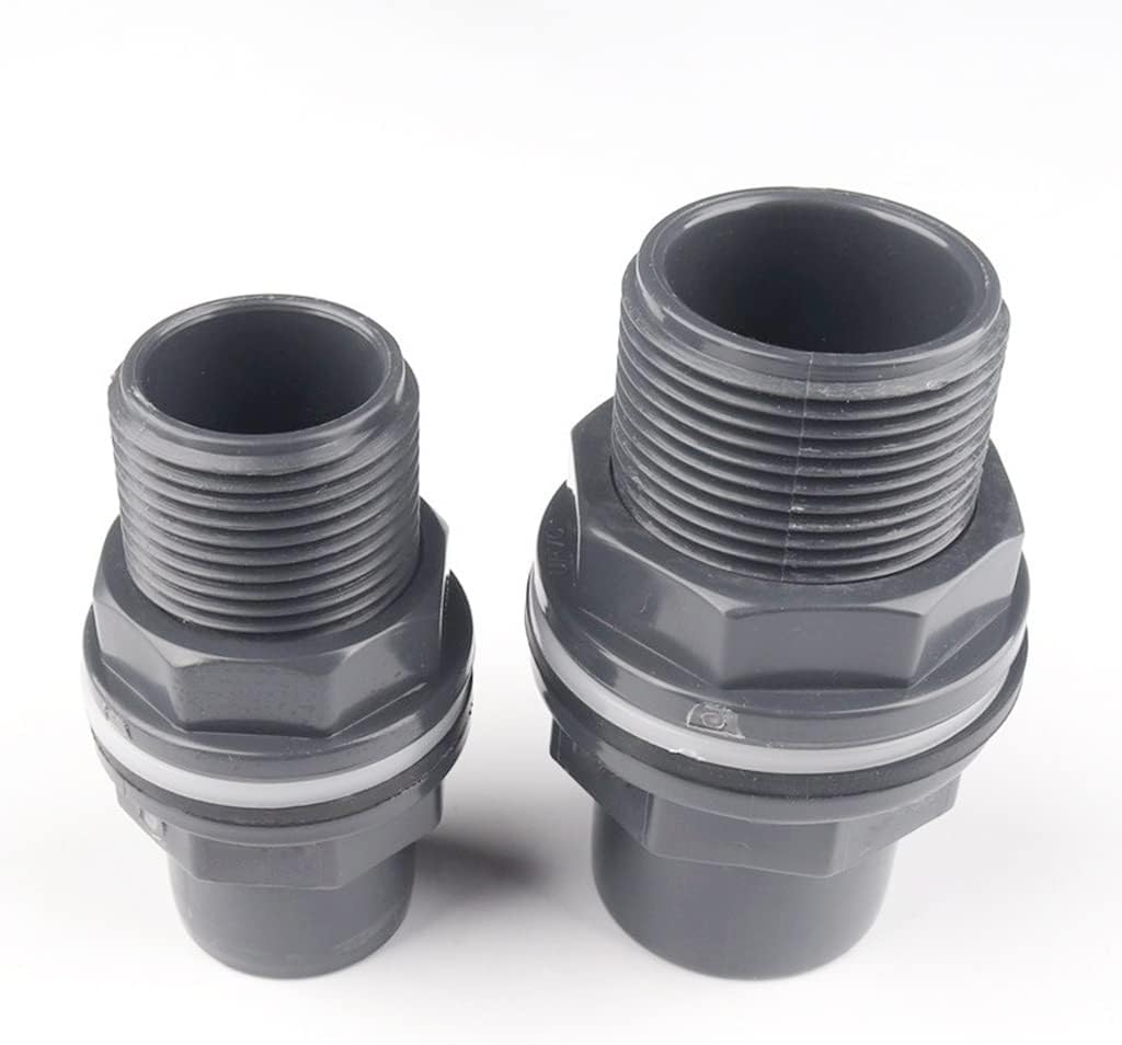 Hose Adapter,Tap Connector,1pcs PVC Water Tank Connector,for Aquarium Fish Tank Pipe Connectors Water Tank Intake Overflow Joints Aquatic Pool UPVC DIY Tools(Size:25mm) (Size : Inner Dia.63mm)