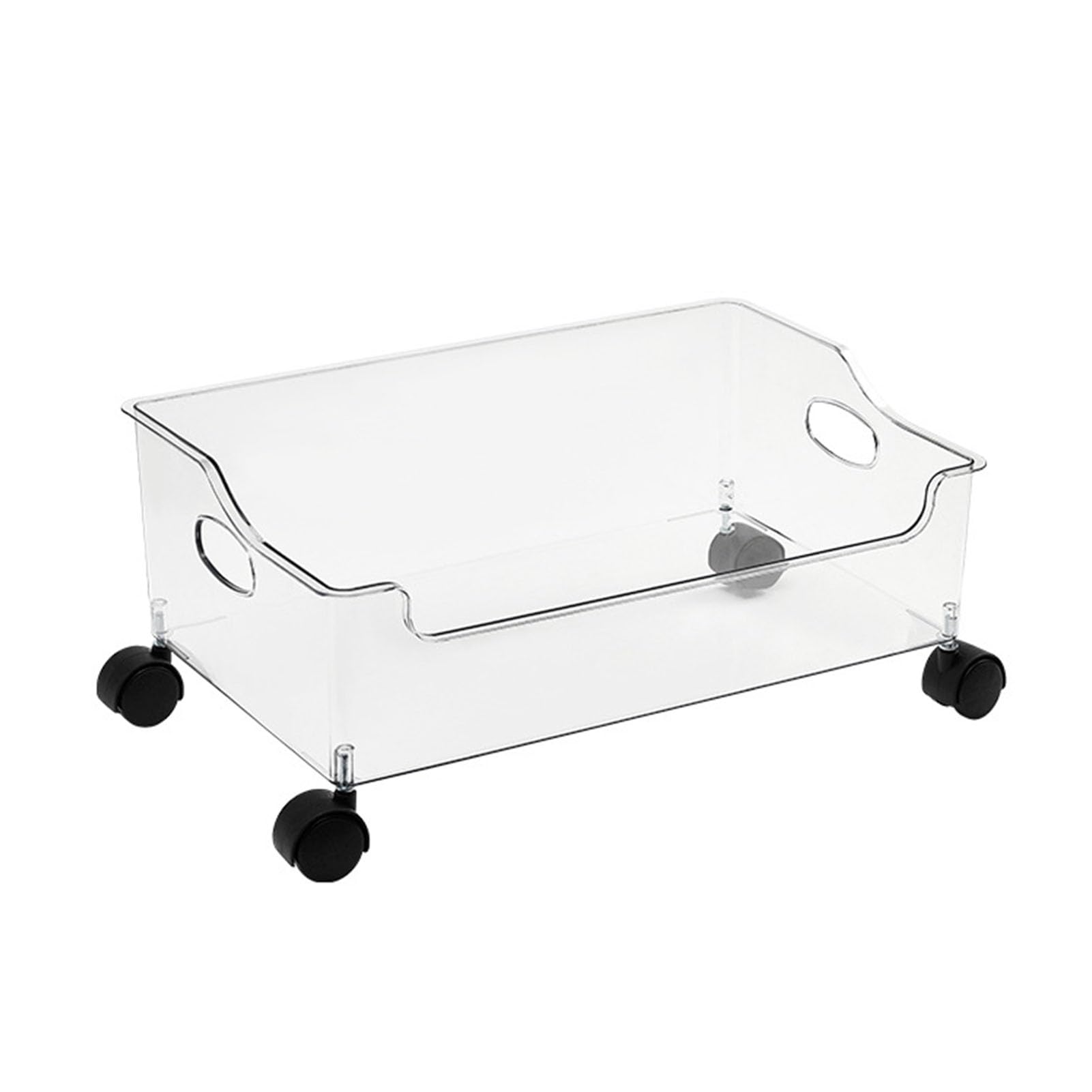 Organizzatore di libri con ruote Scatola portatile per libri con rotelle Libreria per riporre riviste in piedi Disposizione con ruote Contenitore per riviste con