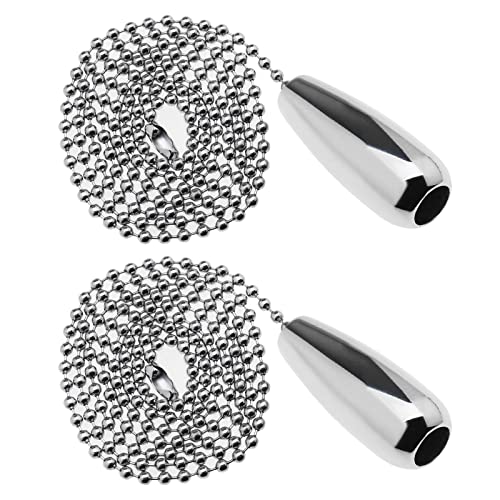ECSiNG 2 pz tondo tirare luce catena a goccia estensione con sfera catena connettore 84,5 cm per bagno WC luce/soffitto luce ventilatore interruttore/cavo cieco tirare maniglia