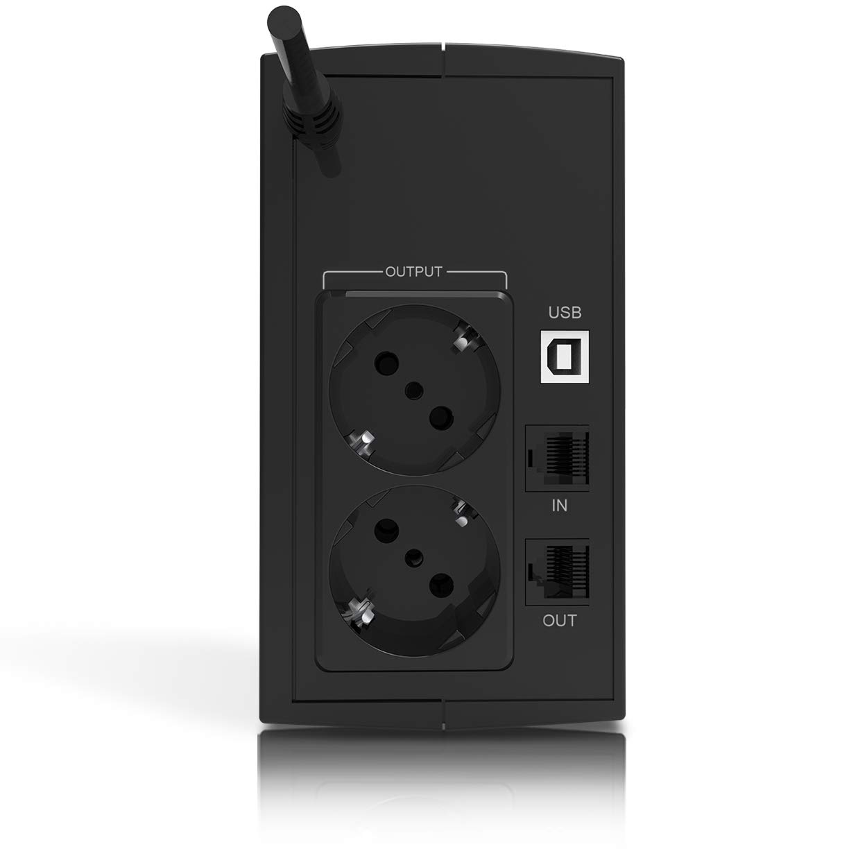 EPYC Neon – Onduleur pour PC et Modem, Puissance 650VA/360Watt, UPS pour la Maison, 2 Prises Schuko, UPS Line Interactive