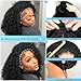 QUANDIAN Kinky Curly Half Wig Human Hair 200% Density Wear Go Glueless Wigs Human Hair 20 Inch Curly 3 In 1 Half Wigs for Women Drawstring Seamless Flip Headband Wig Beginner Friendly