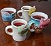 Home-X - Hanging Tea Bag Holder Set, Plastic Tea Bag Caddy Clips onto Mug (Not Provided) to Prevent Messes or Dripping After Steeping, Set of 4