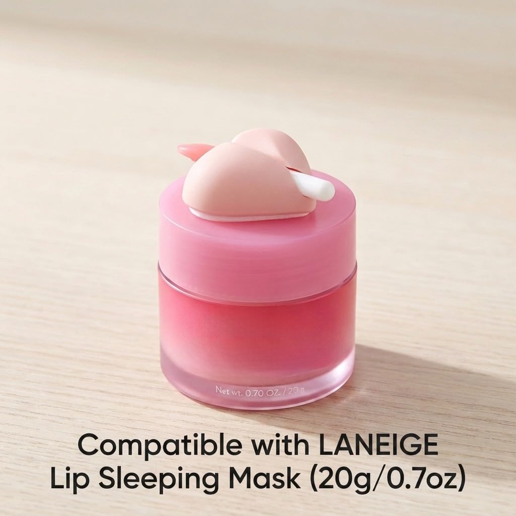Support de pinceau à lèvres, baume à lèvres compatible avec masque de sommeil LANEIGE - Housse de protection en silicone pour pinceaux à lèvres (rose, bleu et vert)