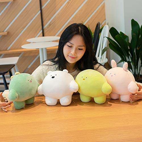 Image of 9 inch Cute Bear Plush Stuffed Animal Body Pillow Fat Cartoon Cylindrical Body Pillows for Kids, Super Soft Hugging Toy Gifts for Bedding, Kids Sleeping Nap Kawaii Pillow
