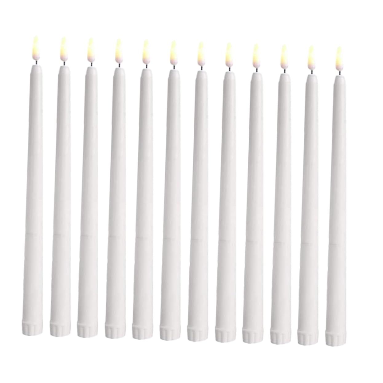 VILLCASE 12pezzi Candele LED Decorative senza Fiamma per Halloween Standard Luce Tremolante per Feste Ristoranti Matrimoni e Ambienti Interni