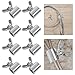 WRITWAA 10pcs 5mm Stainless Steel Wire Rope Clamps with Wing Nut, Reusable Cable Fixing Clips for Rigging, Climbing Gear, and Industrial Wire Rope Fastening