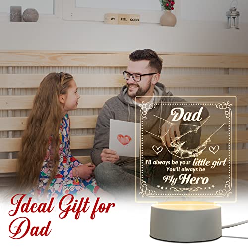Benecharm Dad Gifts From Daughter, Dad Birthday Gifts, Dad Gifts Engraved Night Light - Best Birthday Thanksgiving Christmas Gifts For Dad From Daughter #TOP4