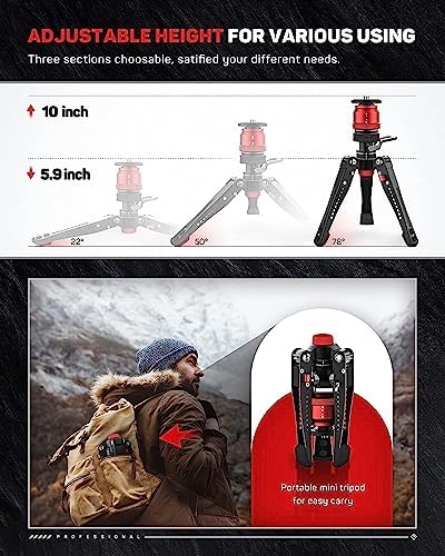 IFOOTAGE Cobra 3 Monopod Base with Pedal, Mini Tabletop Desktop Tripod, Aluminum Low Profile Base Monopod Tripod Base, Payload 17.6 lbs, Base-P