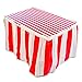 Fun Express 100 feet x 40 inch Red & White Striped Plastic Tablecloth Roll for Carnival, Patriotic, Party & Event Supplies - VBS Vacation Bible School Supplies/Decor