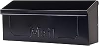 Architectural Mailboxes Townhouse Black Galvanized Steel Wall Mount Mailbox - Small, Rust-Resistant, Easy Install
