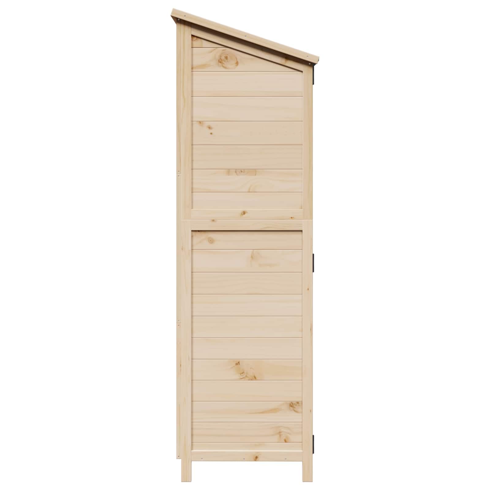 Naturalny domek ogrodowy 106 x 56 x 176,5 cm lite drewno jodłowe