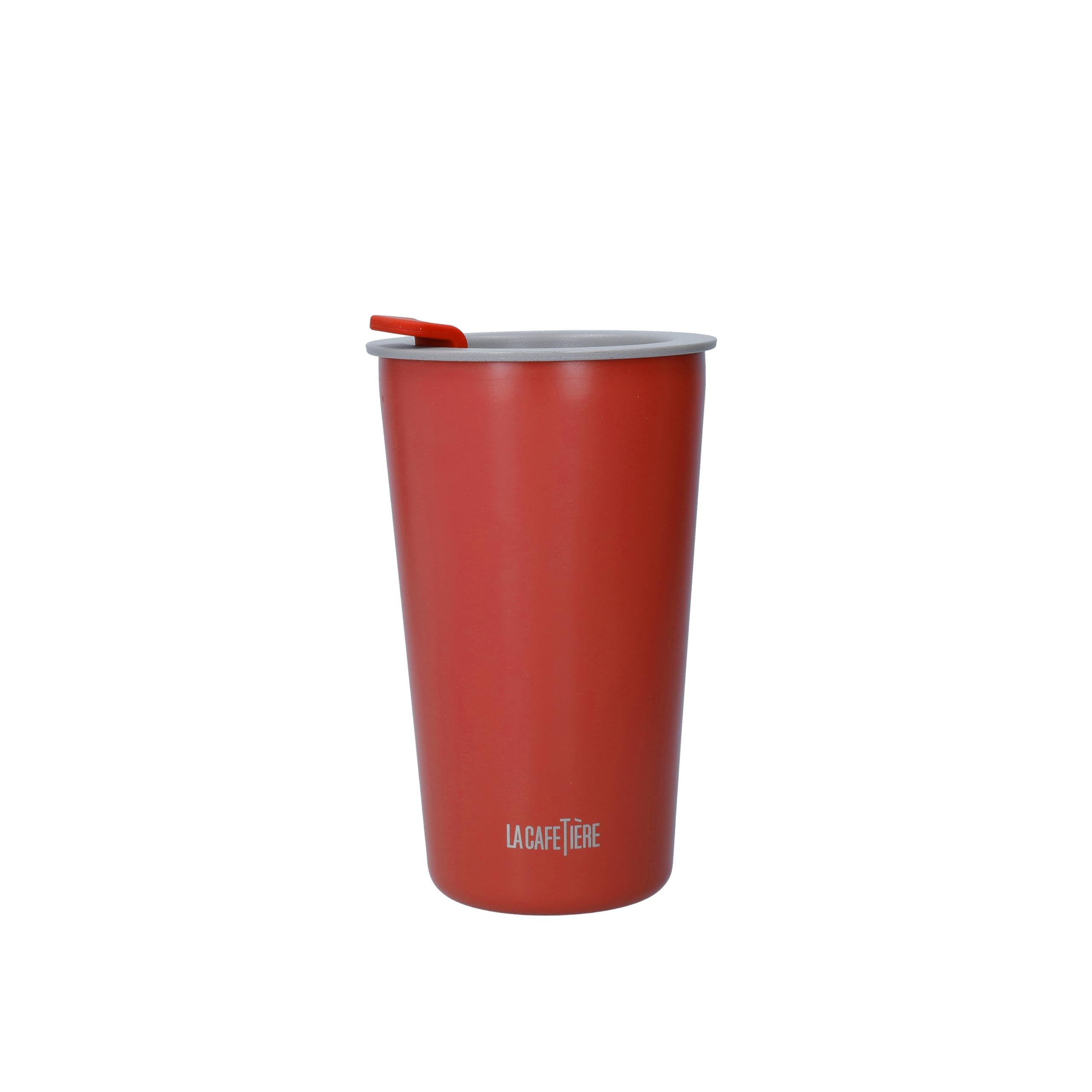 La Cafetière Pavia Insulated Travel Mug, 4ml Reusable Insulated Coffee Cup for Hot & Cold Drinks, Stainless Steel, Red