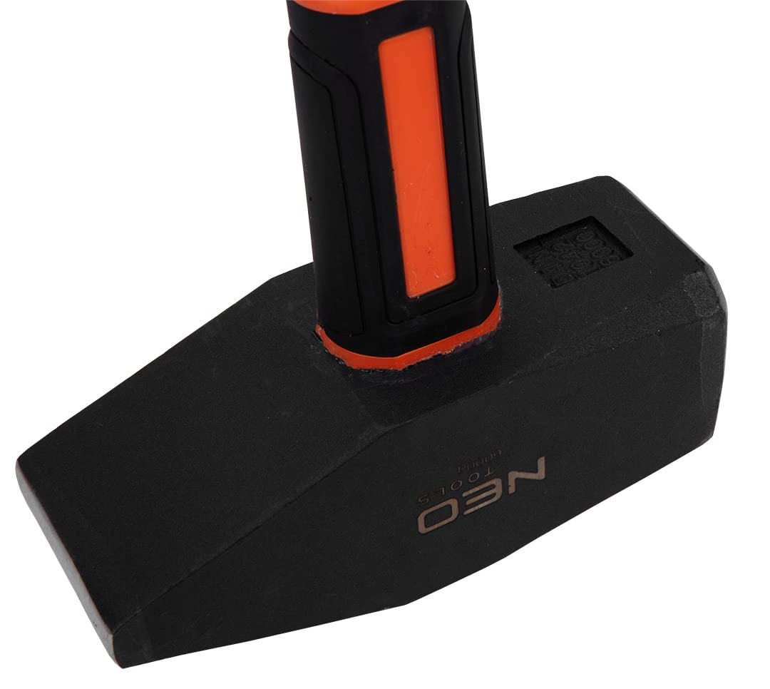 NEO TOOLS Martillo de carpintero, mango de fibra de vidrio, mango de goma ergonómico, vástago forjado, lijado, endurecido por inductivo, certificados GS y TÜV Rheinland, DIN 1193 (6 kg)
