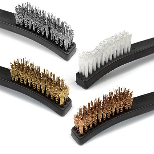 Braudel Gun Cleaning Brush & Pick Kit-Double Ended Brass Copper Nylon Steel Brush & Ploymer Metal Picks Set, 9Pcs #TOP1