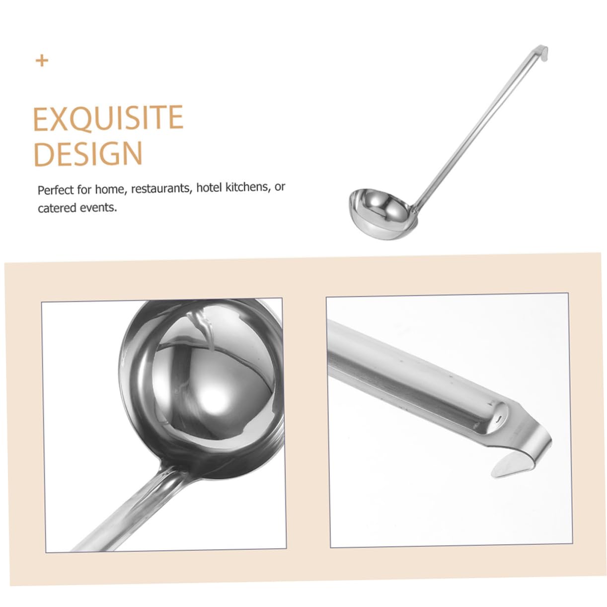 PRETYZOOM 6 Piezas Cucharas Pequeñas Inoxidable para Servir Sopa y Salsa Cucharón Versátil y Resistente para Cocina Diaria de Diseño Portátil y Duradero