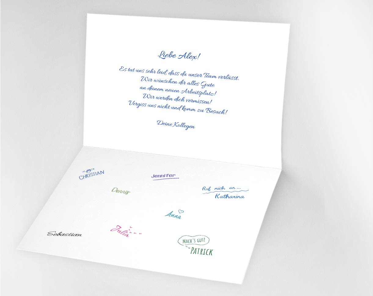 Biglietto Di Auguri Di Addio Per Colleghi, Insegnanti, Per Cambio Di