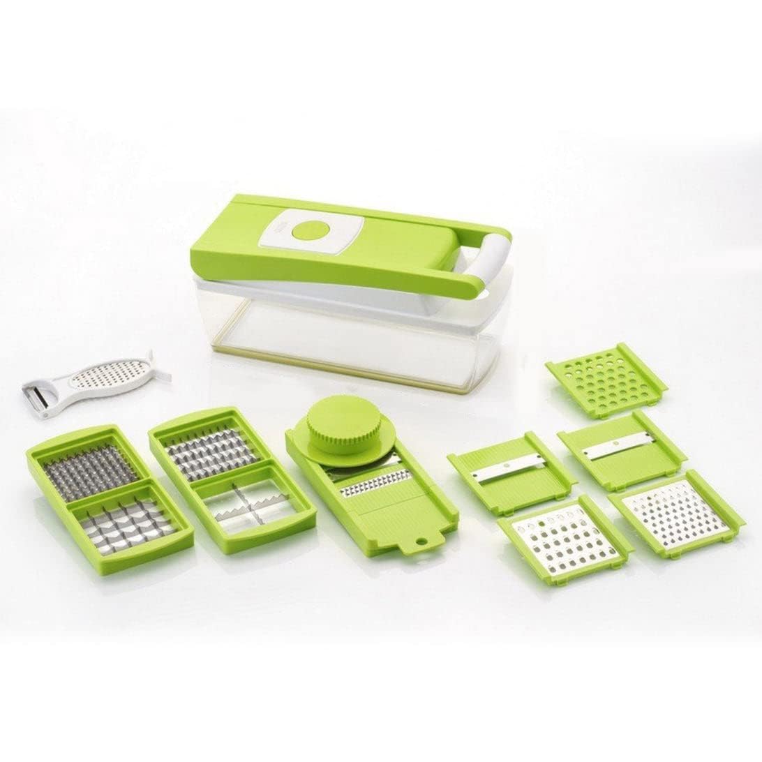 Maa Durga Steel 13 in 1 Vegetable and Fruit Cutter, Slicer, Dicer, Grater, Chopper, Peeler, Stainless Steel Blades, Multi Purpose Vegetable Cutter for Kitchen (B0D8W7RB73) Amazon Price History, Amazon Price Tracker