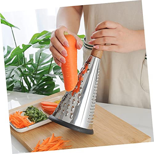 Rallador de Queso de Acero Inoxidable con Mango de Madera miniatura 3