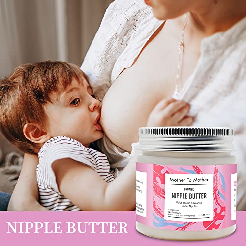 Organic Nipple Butter Breastfeeding Cream by Mother To Mother | Lanolin-Free, Safe for Nursing & Dry Skin, Non-GMO Project Verified, 2 FL oz, White, 2 Ounce - Image 5