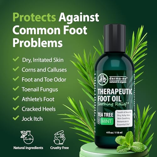 Derma-Nu Foot and Body Oil with Tea Tree Oil - Hydrating Foot Care and Foot Spa for Cracked Heel Repair - Soothes Dry, Irritated Skin and Foot Odor - (4oz) - Image 4