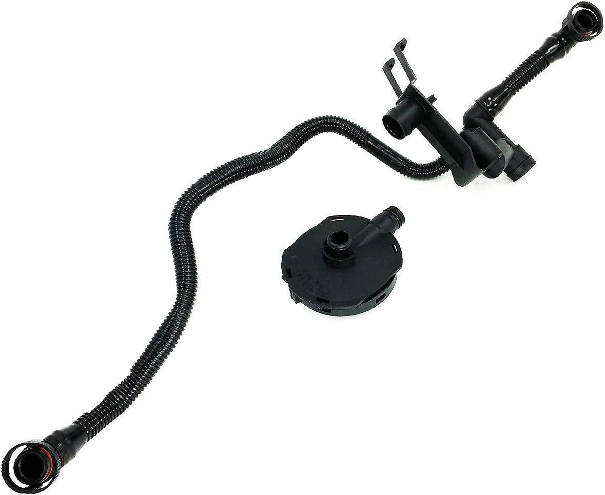 TOM - Crankcase Vent Valve & Breather PCV Vacuum Hose For 2002-2004 Audi A4 A6 Quattro 06C103217H