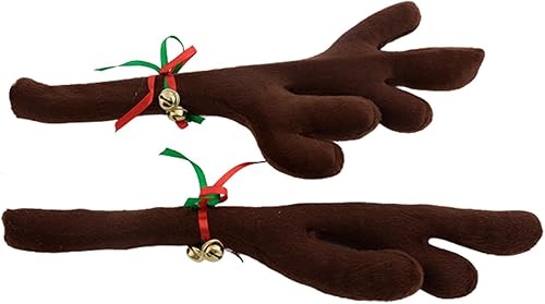 Miniatura 8 de Kit de cuernos de reno y decoración de nariz de automóvil de Navidad, cuernos de reno luminosos para automóvil, kit de cuernos de reno de automóvil