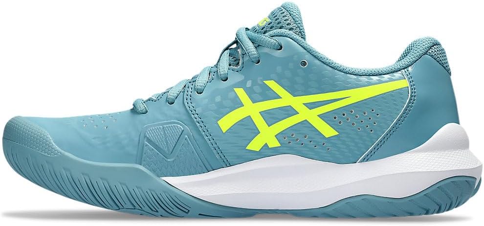 ASICS Women's Gel-Challenger 14 Shoes, 11, GRIS Blue/Safety Yellow
