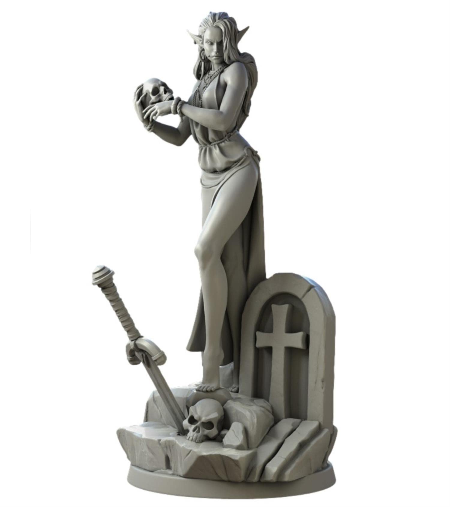 Modèle résine non peint vampire fille 75mm 100mm kit RA-117 à assembler pour peintre