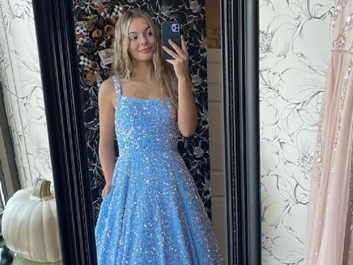 ALFEICE Sparkly Sequin Short Prom Dresses with Pockets Spaghetti Straps Plus Size Homecoming Dresses A Line Ball Gowns3