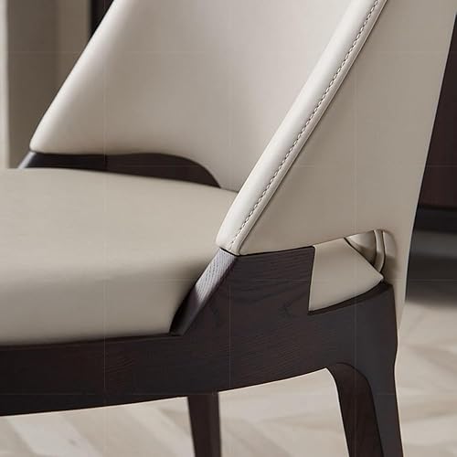 Miniatura 6 de Sillas de comedor, sillas de comedor modernas de cuero con patas de metal para cocina sala de estar, Sillas para comedor (marrón)