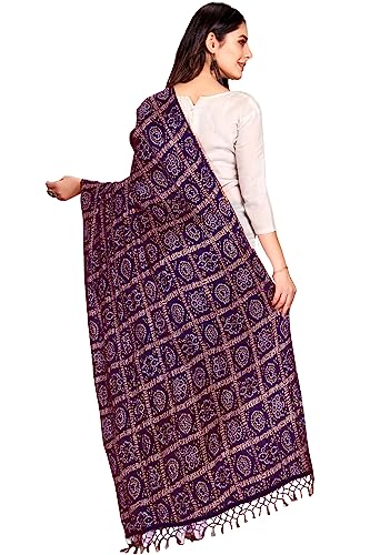 Chandrakala Bandhani Dupattas for Women Soft Lightweight Dupatta Shawl Scarf Wrap Chunni ((D273-P)4