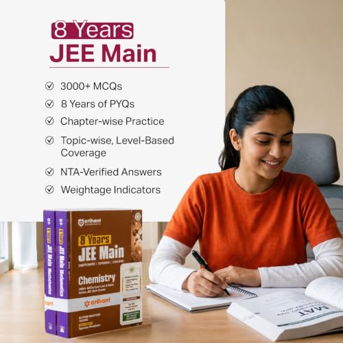 Image of Arihant 8 Years JEE Main Physics PYQ Book 2027 | Chapterwise, Topicwise & Levelwise 3000+ MCQs| NTA Authenticated Answers, Chapter Weightage, Revision Questions & Topicwise Worksheets