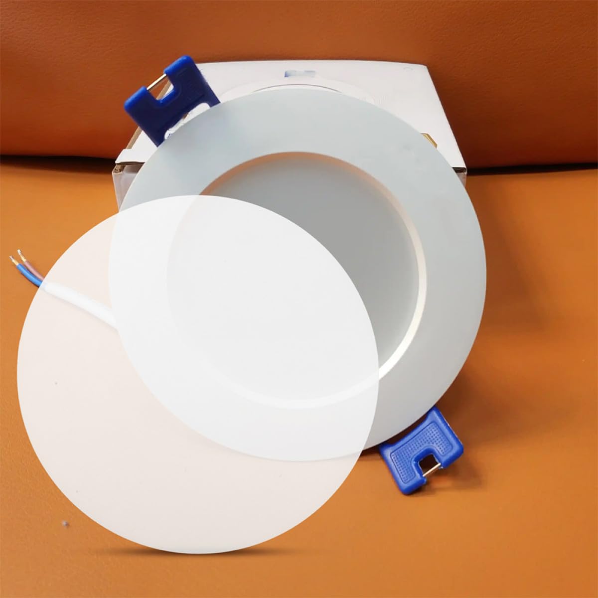 Milisten Diffuseur Plat pour Lampe Encastrée PC Blanc 6pcs, Protection Anti-éblouissement, Remplacement Polyvalent pour Éclairage Downlight DIY