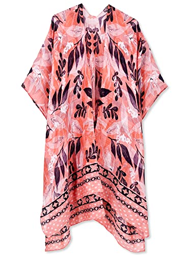 Image of Spicy Sandia Kimonos for Women Floral Beach Cover Up Loose Swimsuit Bathing Suit Coverup Cardigan for Summer Swimwear