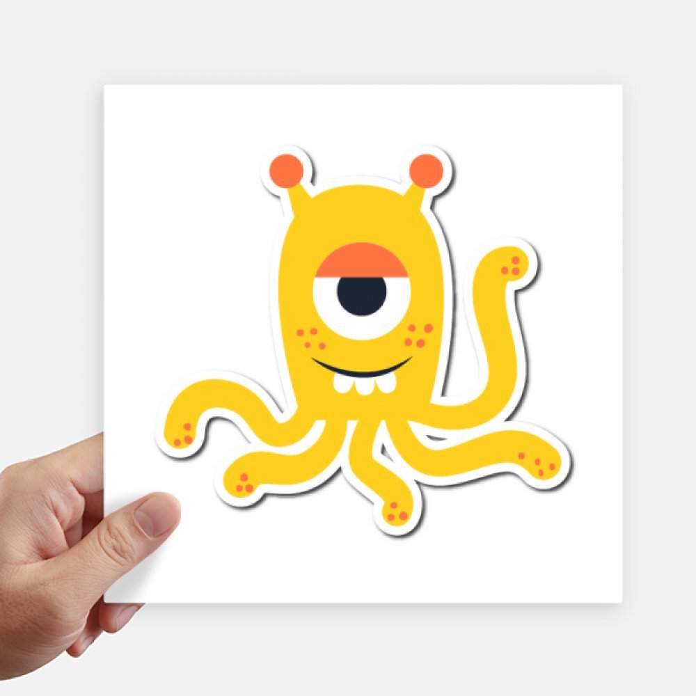 Autocollant carré Alien et Univers DIYthinker 20cm x 20cm pour déco de valise et pc portable