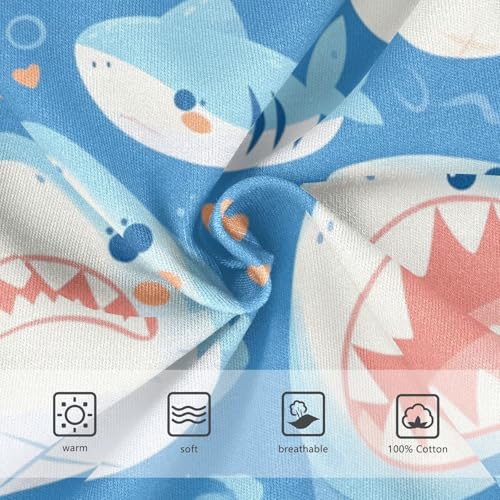 KLL Sharks Water Blue Pattern Toddler Boys' Soft Training Underwear Cute Undies3