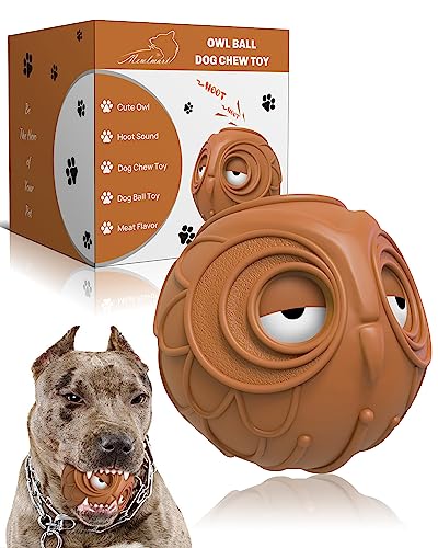 Giggle Ball for Dogs Owl Dog Toys for Aggressive Chewers Medium Large Dogs Fun Gift for Dog Natural Rubber Herding Ball for Dogs Cute Owl Hoot Brown New Giggle Ball for Dogs Owl Dog Toys for Aggressive Chewers Medium Large Dogs Fun Gift for Dog Natural Rubber Herding Ball for Dogs Cute Owl Hoot Brown New