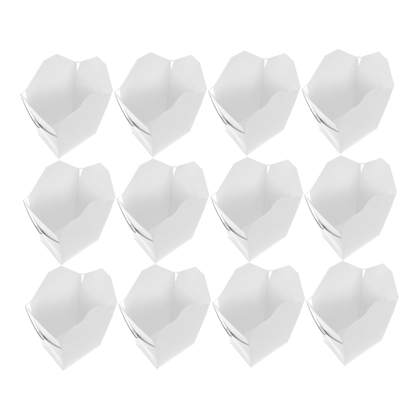 SOLUSTRE Wire Handle Takeout Boxes 50pcs Paper Chinese Food Containers Handle Restaurant Food Pails Take Out Containers for Travel Party