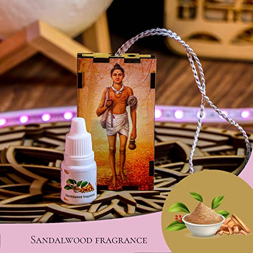 Image of Car Air Freshener Auto Perfume Car Decor Accessory Wood Scent Essential Oil Aroma pendant for Car Mirror Hanging Car Interior Diffusers Exclusive gifts (1 pcs, SANDALWOOD FRAGRANCE)