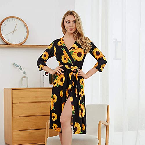 Image of Galabloomer Maternity Robe and Receiving Blanket, Matching Mommy Labor Robe | maternity robe and swaddle set ,mommy and me, maternity robe for hospital, mommy and me hospital outfits