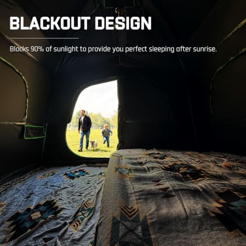 Carpa de Camping Happy Travel Cabina Blackout para 6 Personas Negra miniatura 4